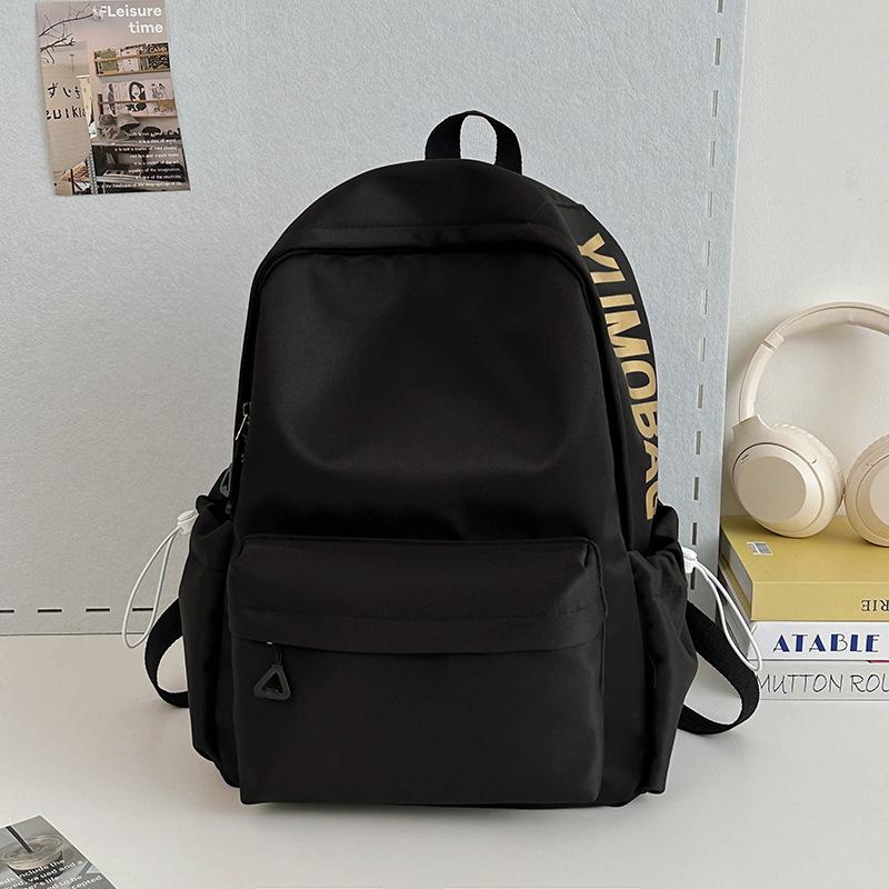 New Korean Style Campus Backpack Large Capacity Lightweight Student Schoolbag Women's Fresh Travel and Casual Letter Backpack