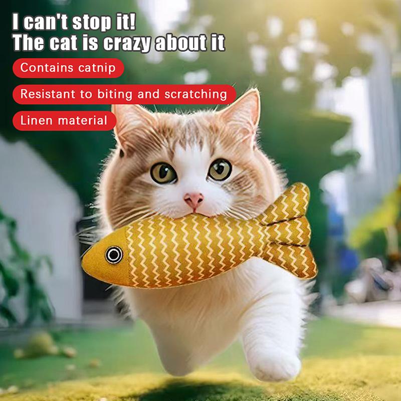 2/3Pcs Fish Shaped Catnip Cats Toy Plush Cat Companion For Kitten Teeth Grinding Pillow Chewing Toy Claws Thumb Bite Pet Gift