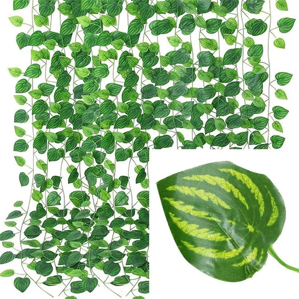 2/4//6/8/10M Silk Leaves Fake Creeper Green Leaf Ivy String for Home Decor Hanging Garland Artificial Plants Wedding Decoration