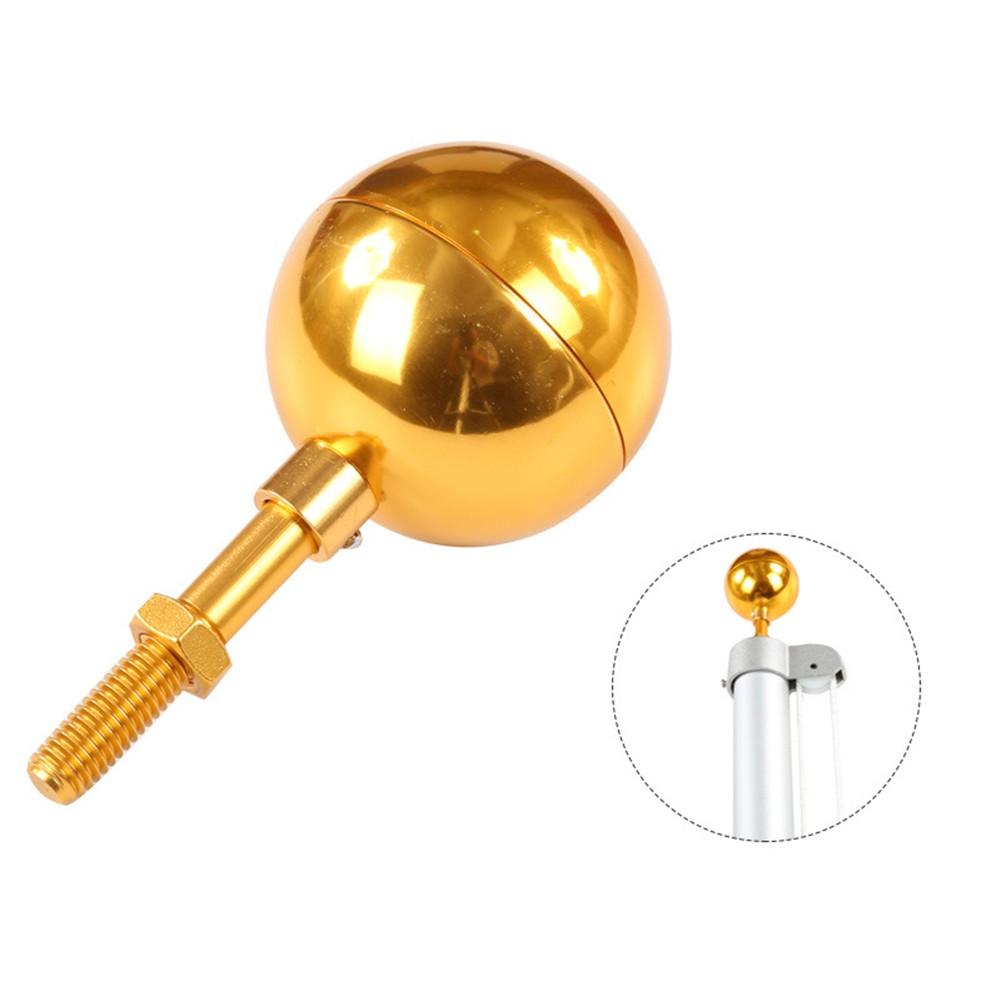 Inch Gold Anodized Aluminum Outdoor Flagpole Ball Topper Ornament