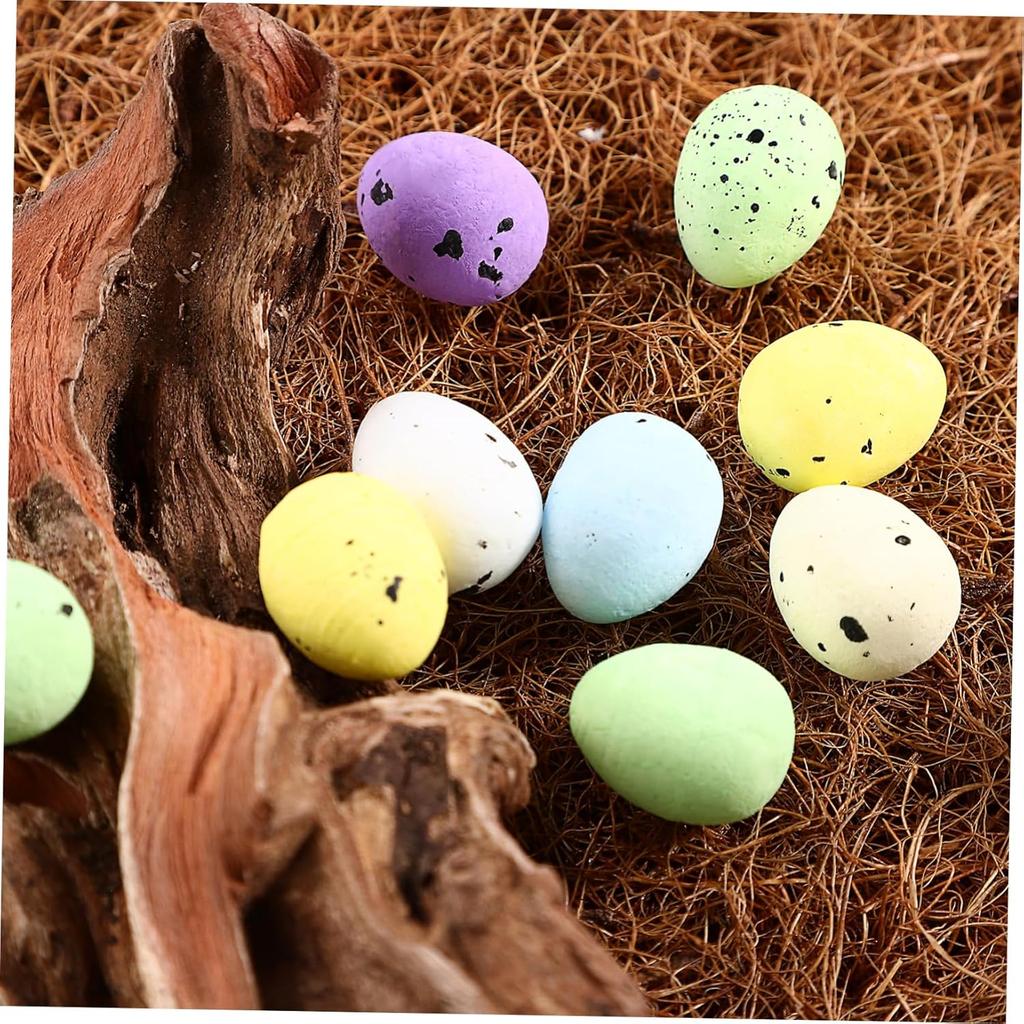 100Pcs Colorful Mini Easter Eggs Bulk Decorative Foam Easter Eggs for DIY Crafts Basket Stuffers Decoration Party Favors Supplies