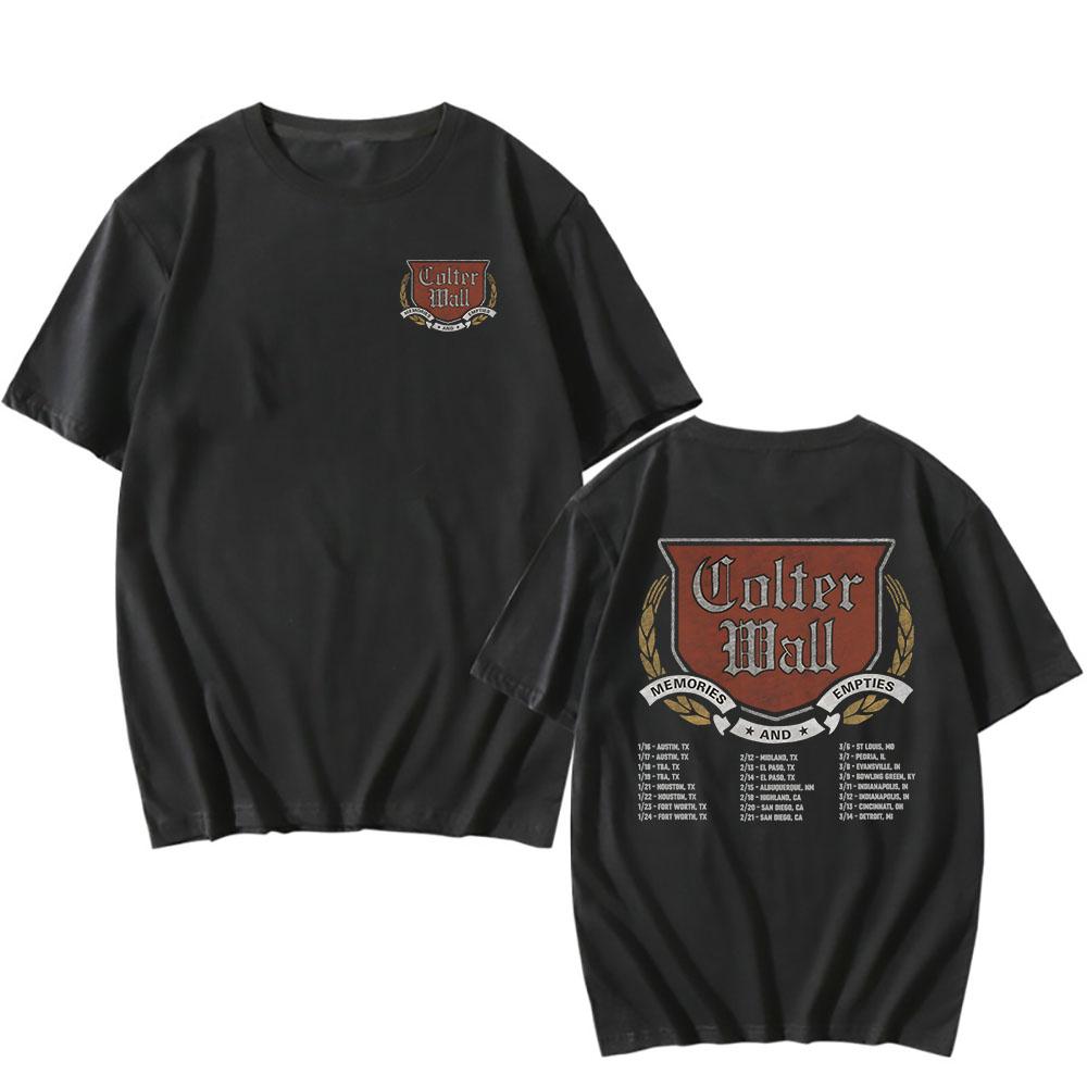 Colter Wall Memories and Empties Tour 2026 T-shirt Fashion Short Sleeve Cotton Tshirts Unisex Streetwear Graphic Print Tee XXL 1860₽