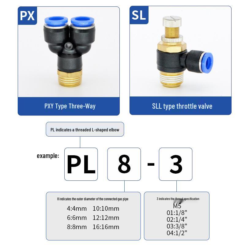 Copper Corrosion-Resistant Pneumatic Quick Connector Fitting for Air Compressors