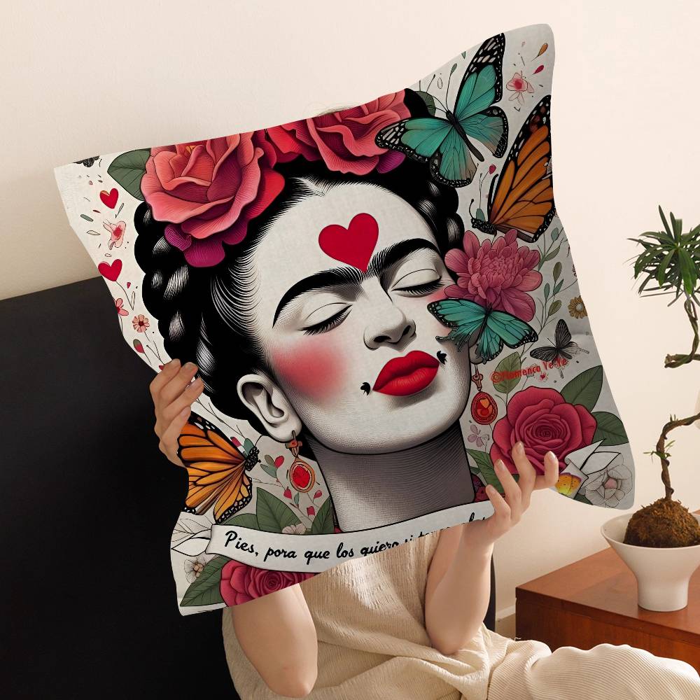 Art Frida Personalized Pillow Dust Cover Bedroom Kids Party Decoration Pillowcase Birthday Children Gift