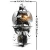 1 Sheet Compass Pirate Ship Temporary Tattoos For Women Men Adults Waterproof Tattoo Sleeve Self Adhesive Forearm Arm Leg Body