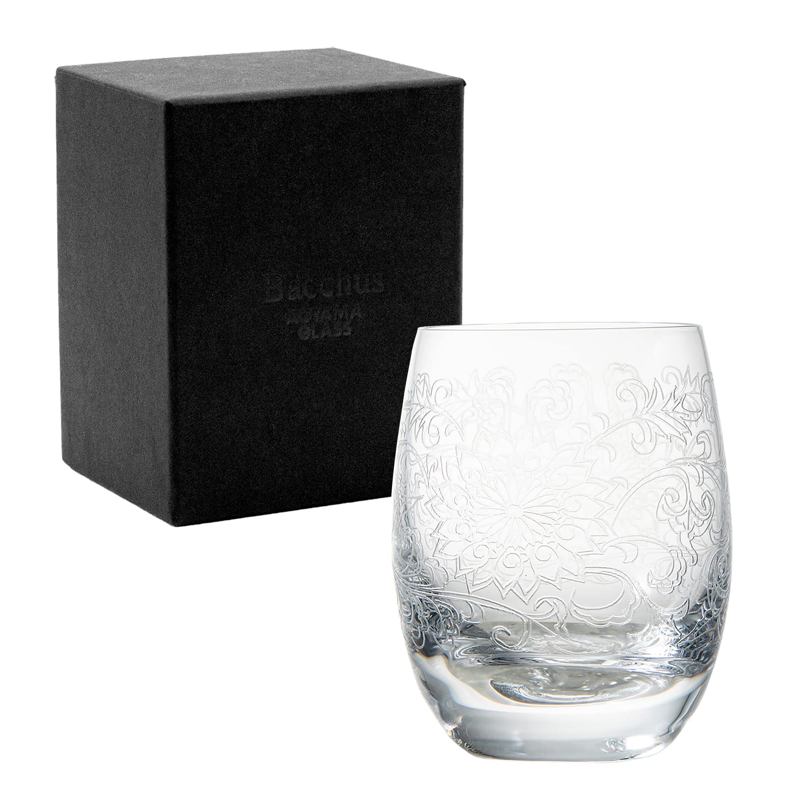 

Aoyamaglass Bacchus Sake Glass (Guinomi/Whiskey Shot Glass, approx. 70ml) Gift Set in Box - Father s Day Gift, Present, Gift for Men, Flower Design,