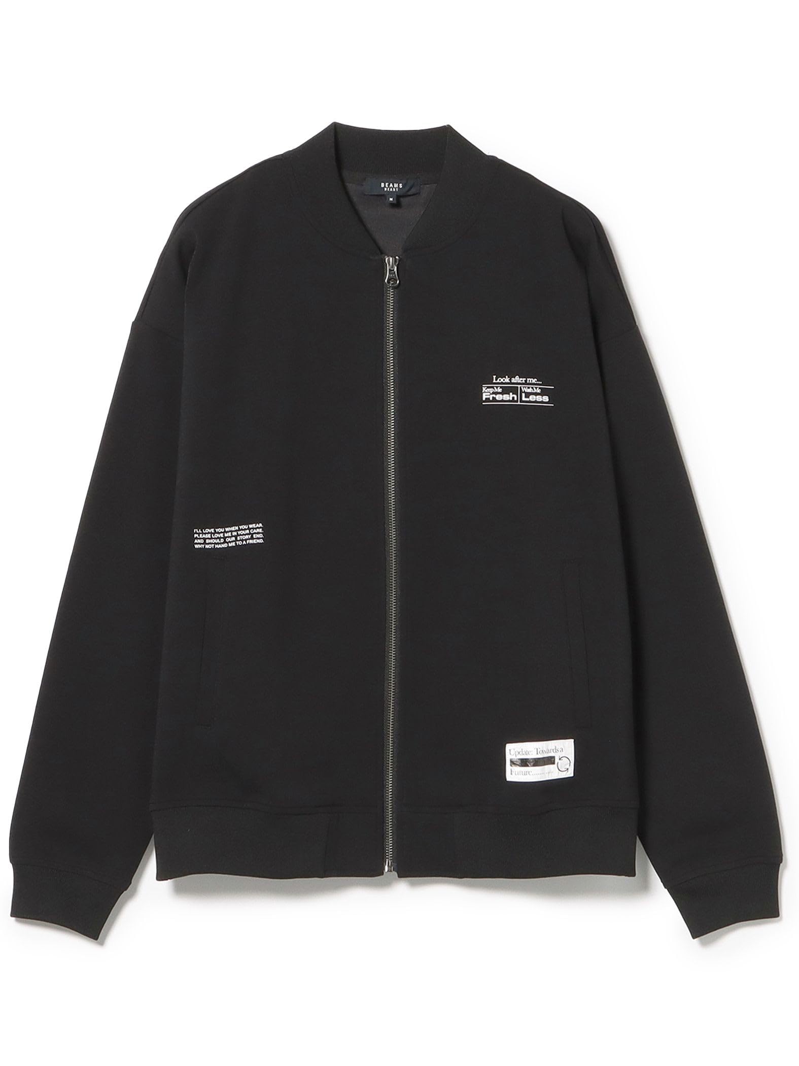 

Beams Heart Men s Cardboard Print MA-1 Sweatshirt (Moisture-Wicking, Quick-Drying, and Pill-Resistant), Black, Size M