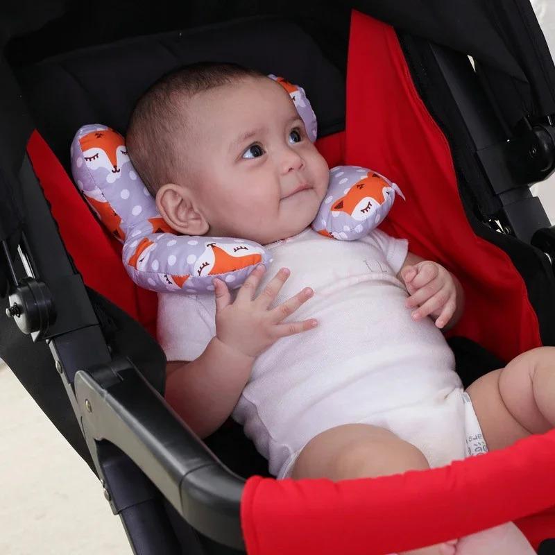New Pillow Multifunctional Cartoon Stroller Childrens Ushaped Pillow Soft Baby Pillow Travel Car Childrens Pillow