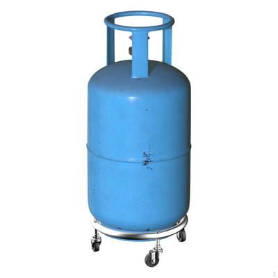 Stojan na základnu plynové láhve s pevným úložným prostorem pro kuchyňskou linku