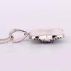 Natural Tanzanite Oval Pendant 925 Sterling Silver Rhodium Plated Handmade Fine Jewelry Gift for Her