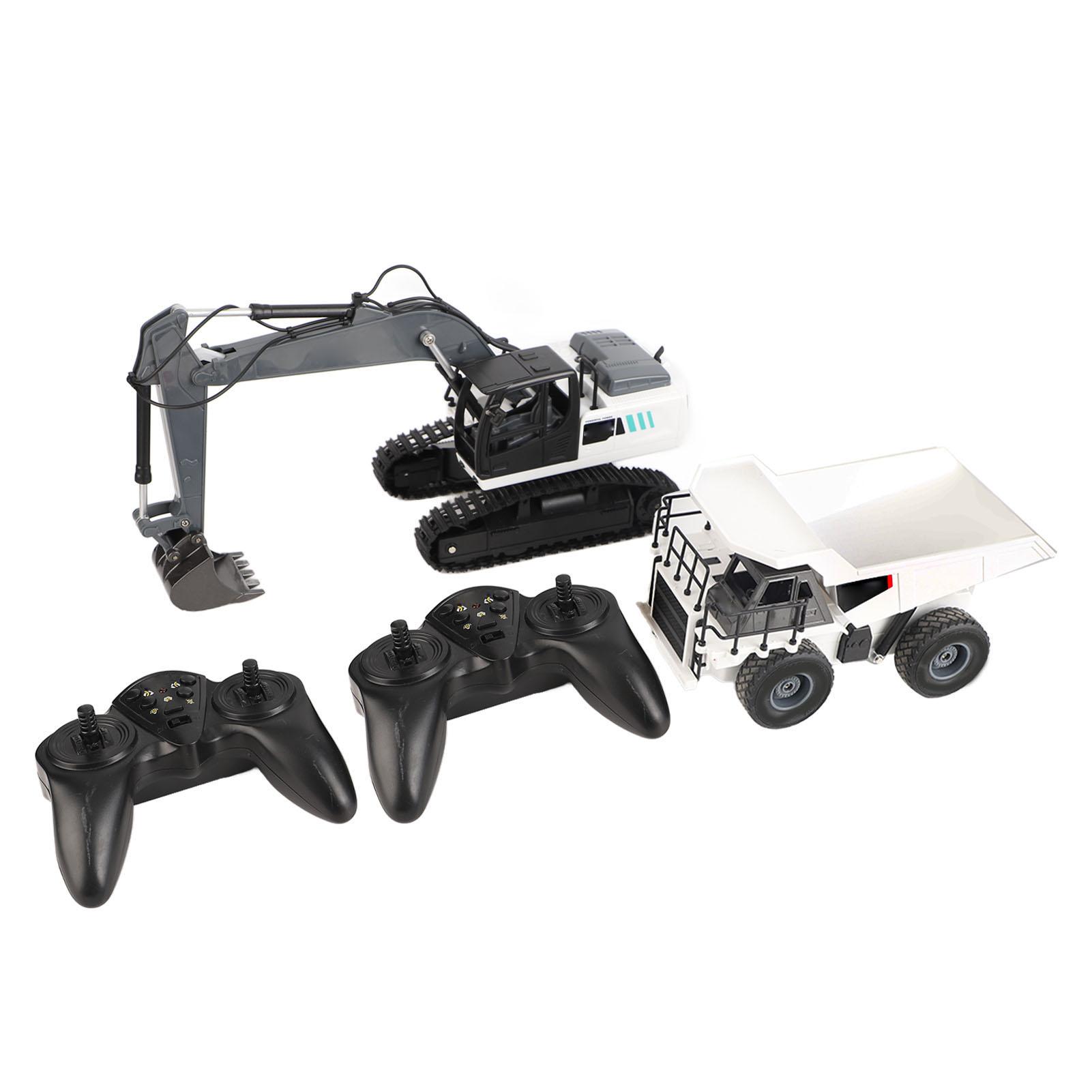 

1:24 9-канальный игрушечный экскаватор, перезаряжаемый RC-экскаватор, электрический RC-строительный автомобиль с металлом