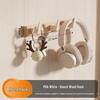 Off-White Walnut No-Punch Wall-Mounted Coat & Hat Rack