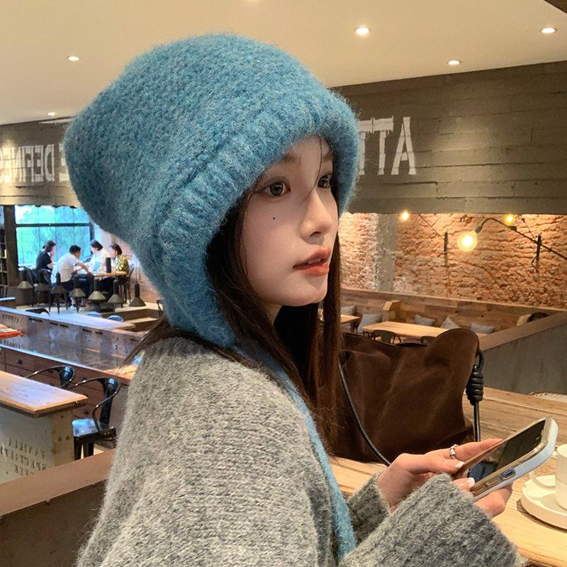 Balaclava Plush Lei Feng Hat Autumn and Winter Warm Hat Warm Ear Protection Hat Women