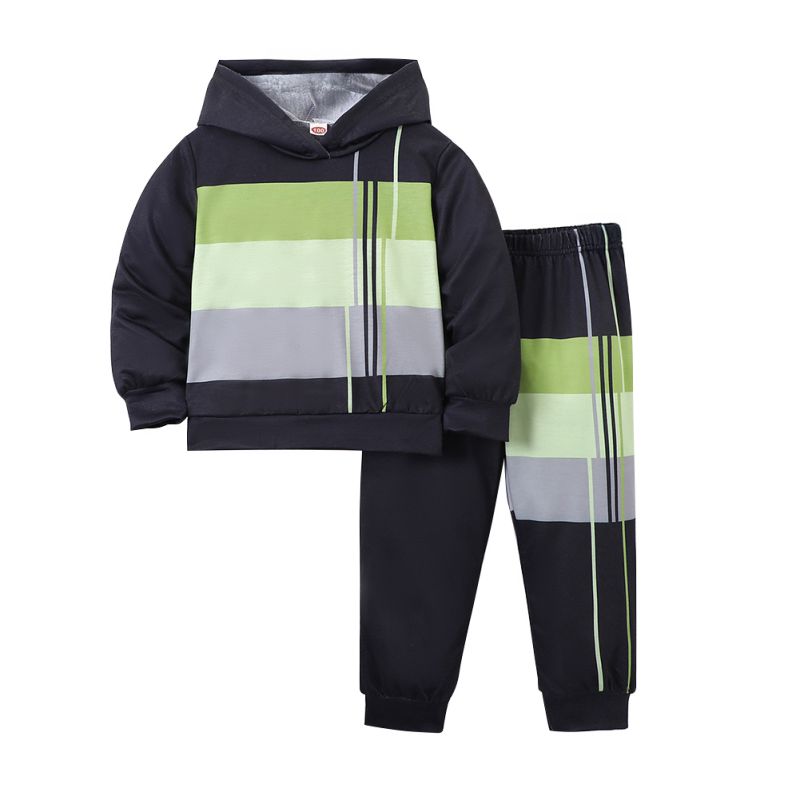 1-8 Years Kids Boys Hooded Sweatshirt Sets Top and Pants