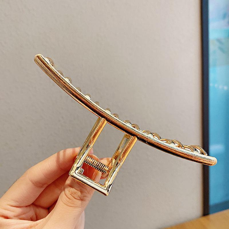Women Fashion Gold Hollow Geometric Hair Claw Retro Hair Clips Barrette Hair Crab Hair Clips Headband Hairpin Hair Accessories