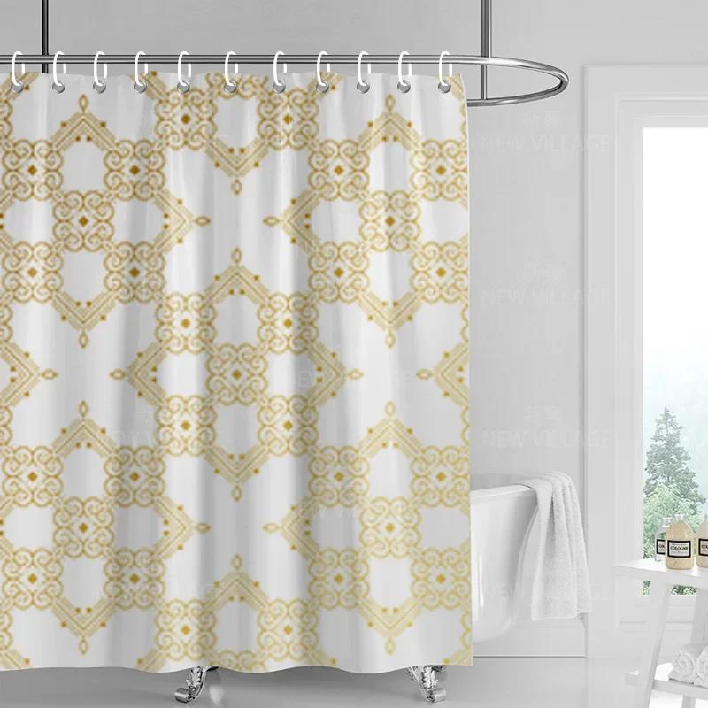 Dekoracja domu zasłony prysznicowe łazienka wodoodporna zasłona materiał Pokój dzienny Nowoczesny Nordycki Nowoczesny prosty wzór geometryczny