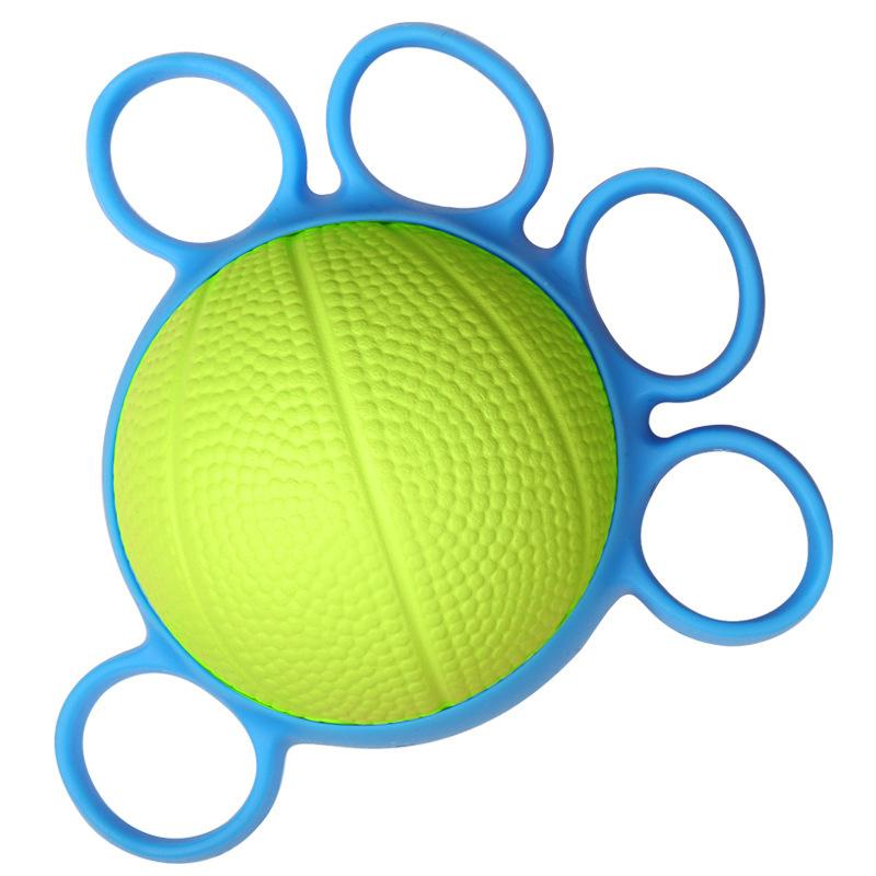 Five Finger Grip Strength Exerciser Sponge Ball Silicone Grip Ring Portable Finger Strength Trainer Grip Ball Tool