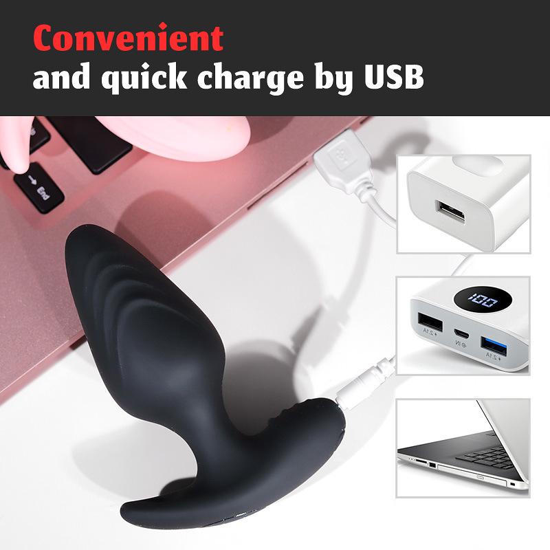 Remote-Controlled Silicone Prostate Vibrating Massager for Adults - Wearable Anal Plug for Men and Women
