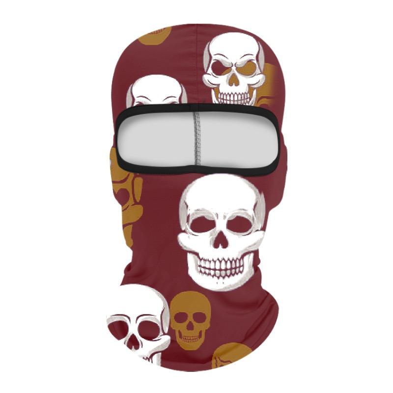 Skull Print Balaclava Face Mask, Ice Silk Cooling Breathable Sun Protection Full Face Cover for Cycling Running Hiking Outdoor Sports
