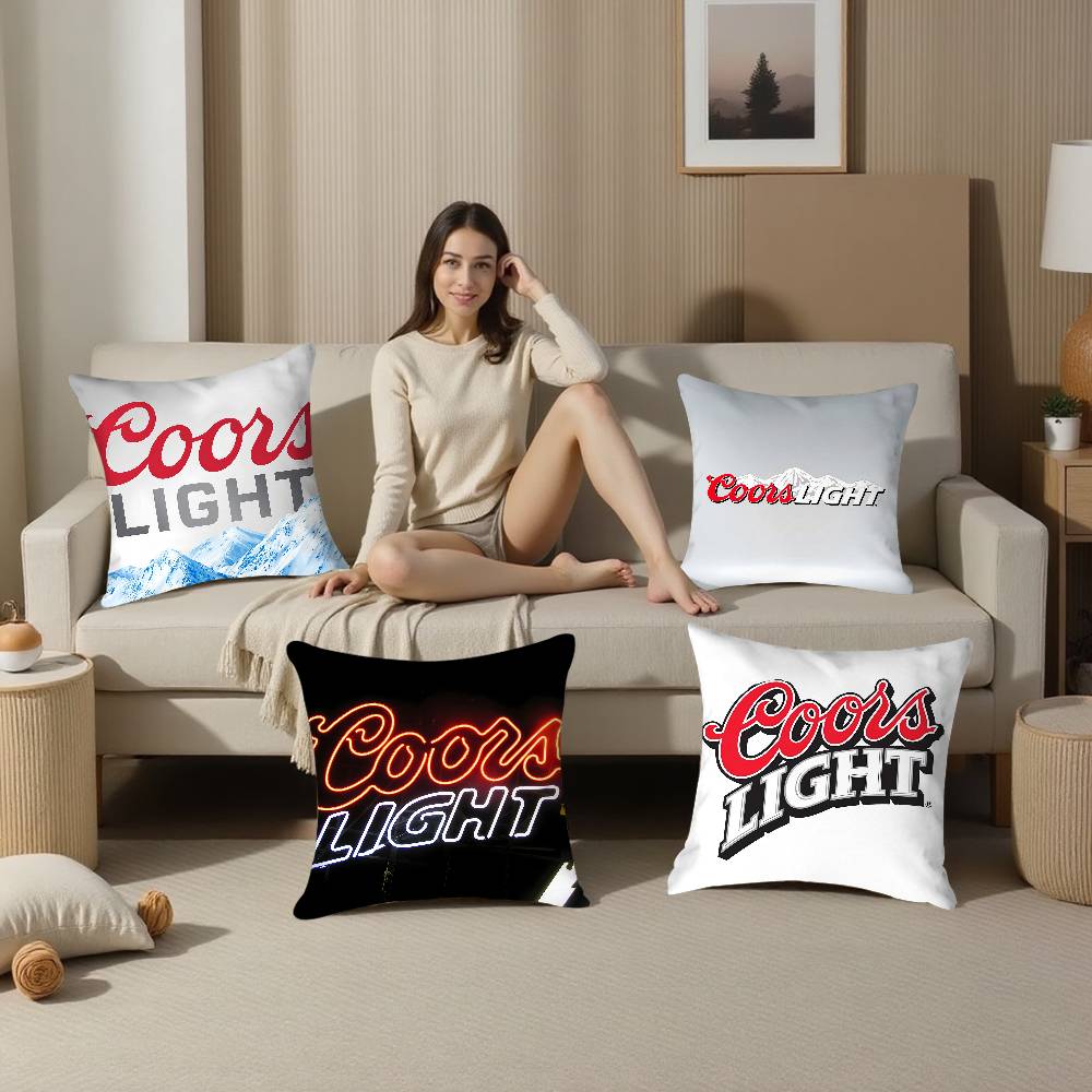 Beer C-Coors Pillow Case Plush Fabric Soft  Pillowcase Double Sided Print Cushion Cover Household Gifts