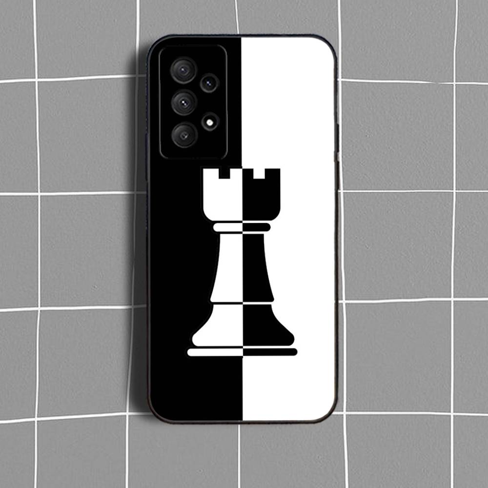 C-Chess Board-ES Phone Case For Samsung Galaxy A73,31,32,72,41,53,52,71,22,5G,Note,J7,8,9 Soft Black Cover
