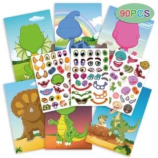

DIY Stickers Funny Make-a-Face Animal Puzzle Games Interactive Toys For Kids Sticker Recognition Training Education Children Toy