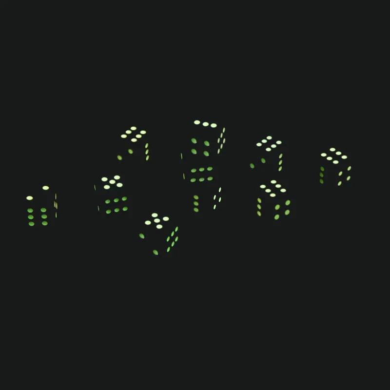 1pcs Luminous Dice 13mm High Quality Metal D6 Playing Games Dice Set Dice for Bar Pub Club Party Board Game