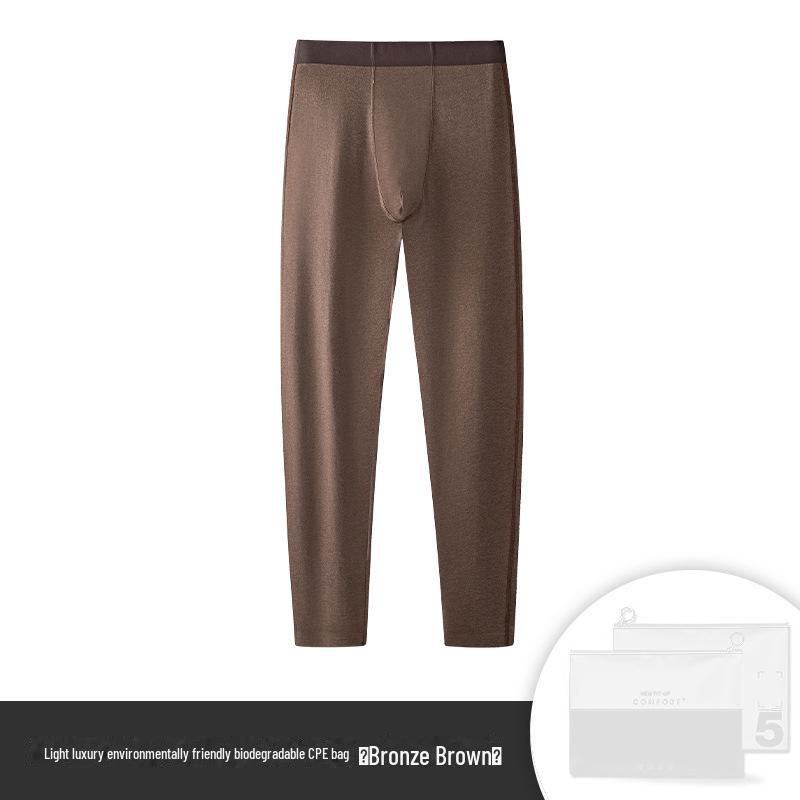 Men's Seamless Two-in-One Cotton Pajama Leggings for Autumn/Winter