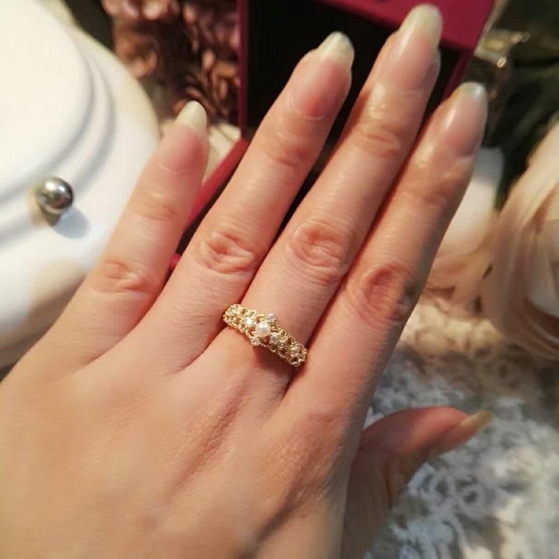 

Женские настоящие австрийские ретро полые кольца с имитацией дизайна, простые тонкие кольца