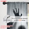 2pcs, plane printing Light Filtering Curtains Ghost silhouette Polyester Easy Install (without rod) Home Decor Use for Various