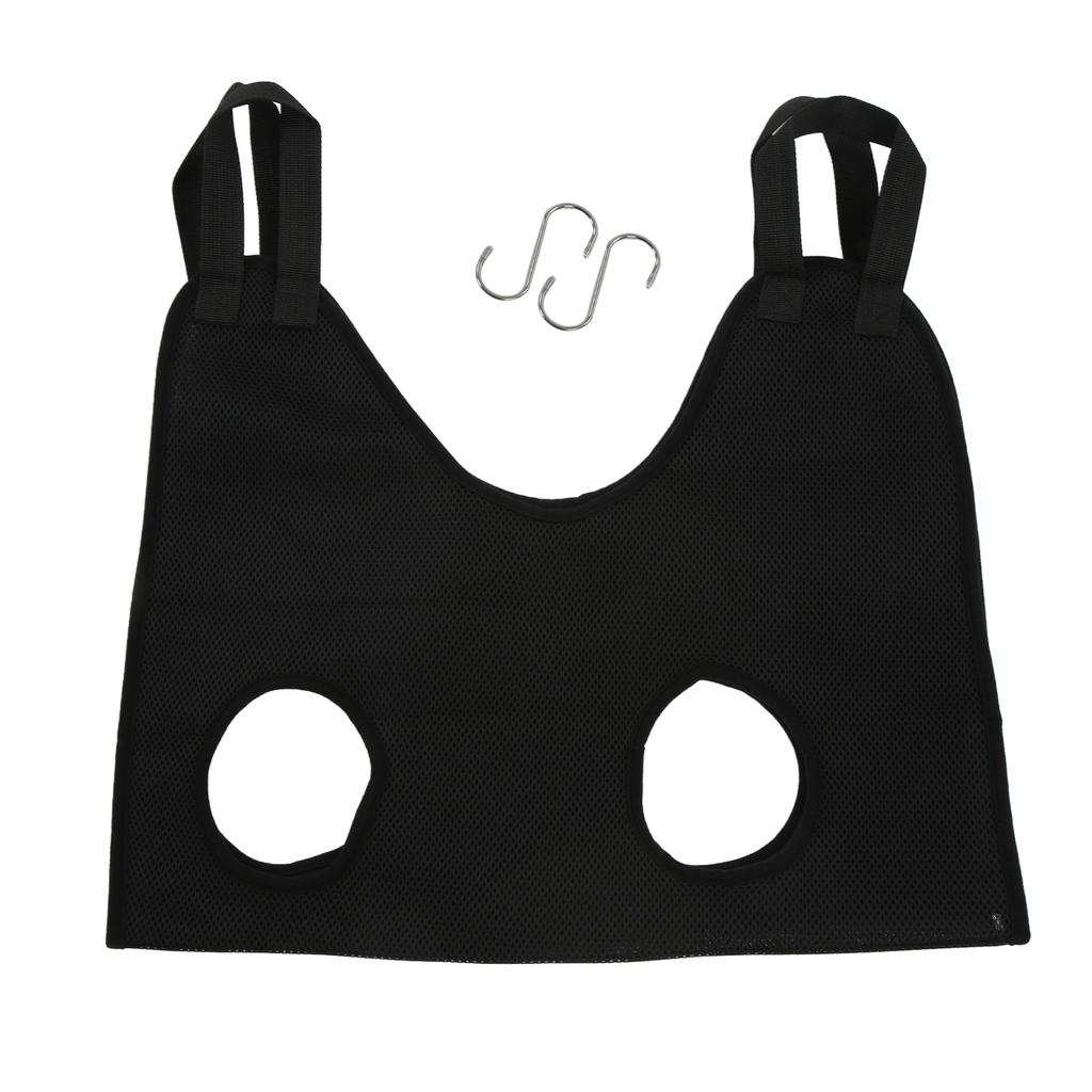 Pet Grooming Hammock Breathable Dog Grooming Sling for Pet Bathing Washing Grooming and Trimming NailBlack 99x56cm