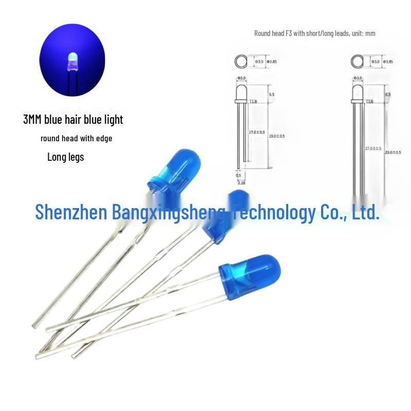 3mm LED Glühbirnenlicht: Rot, Grün, Gelb, Blau, Orange Lampenperle - Direktsteckkomponente
