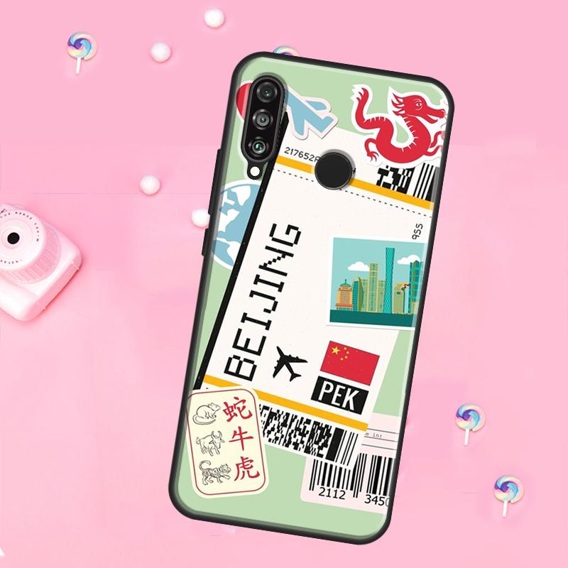 SYDNEY BOARDING PASS Traveltickets For Huawei Nova 12i 7i 8i 11i 12s Y73 Y70 Y90 Y60 Y72 Y61 Y91 9 10 SE P30 Pro P40 Lite Case