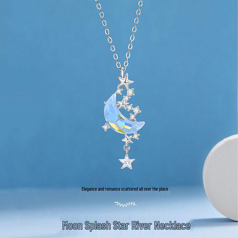 

Ожерелье Moon Splash Galaxy - Легкая роскошь, цепочка на ключицу для девушек, идеальный подарок на день рождения для лучшей подруги или девушки 2025.