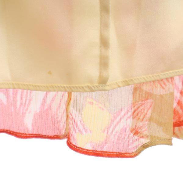 Diane von Furstenberg Silk Floral Cami One Piece 2 Orange Series Women Used