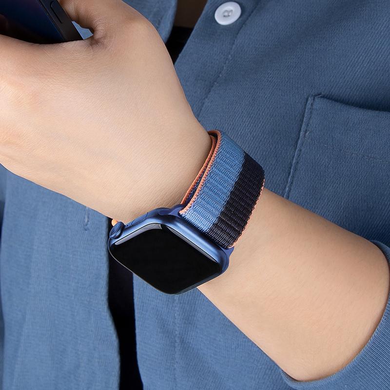2pcs Straps For Apple Watch Band 44mm 40mm 45mm 46mm 42mm 49mm 41mm Nylon Loop Bracelet iwatch Series 10 9 8 7 6 5 3 se ultra 2