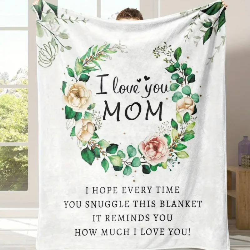 Blanket Flannel Cover Blanket Gift Blanket for Mom and Grandmother Birthday Christmas and New Year Gifts