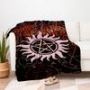 Supernatural Anti-Possession Symbol Poster PrintBlanket Flannel Throw Blanket for Sofa, Bed, Travel, Camping, Office, Couch, Chair, And Bed