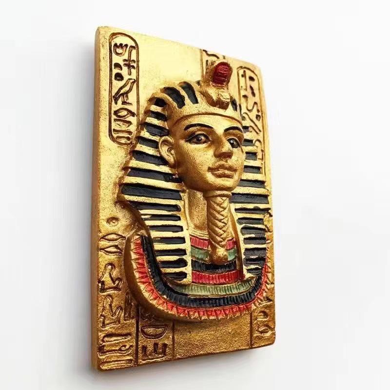 Hand-Painted Egypt Pyramids & Sphinx Resin Fridge Magnet - Tourist Souvenir. Free Shipping!