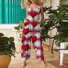 Women's Casual Jumpsuit Valentine's Day Heart Printed Cotton Jumpsuit