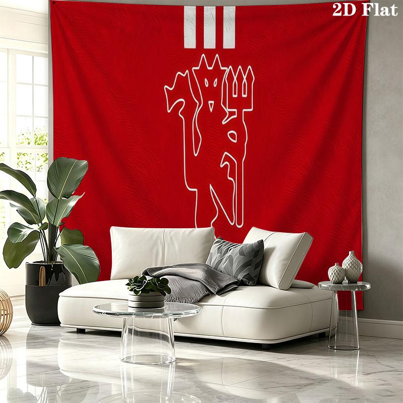 Manchester United Wall tapestry, aesthetic printed fabric blanket, suitable for bedroom, living room, and home decor.