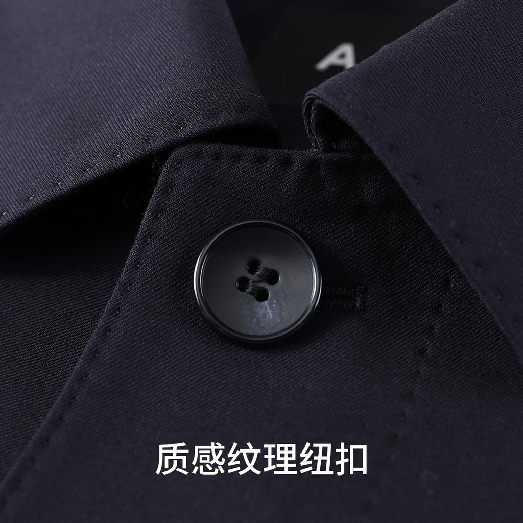 [90% Sheep Wool] Autumn/Winter Business Gentleman Collar Windbreaker Solid Color Versatile Casual Coat
