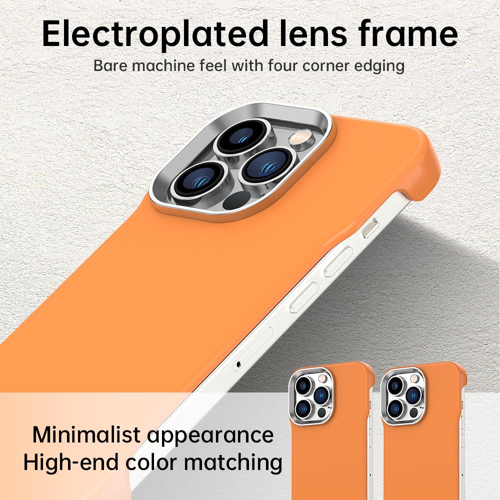 For iPhone 13 Pro Magnetic Case Frameless Ultra Thin TPU+PET Phone Cover Reinforced Corners