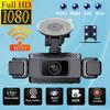 4 Channel Dash Cam, 1080P Front and 480P Rear Left Right, WiFi Car Camera with Night Vision, Parking Mode, Loop