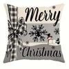 Christmas Decoration Pillowcase Merry Christmas Snowman Pattern Is Suitable for Home Living Room Room Sofa Cushion Cover