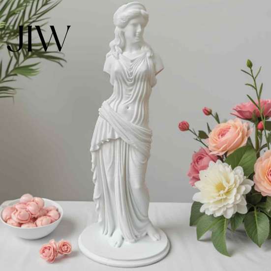 Photography Prop Statue 3D Printed Minimalist Goddess Sculpture, Retro European Armless Statue, Classical Housewarming Present for Art Lovers Figurine