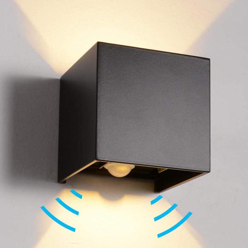 Waterproof LED Motion Sensor Outdoor Wall Light: Modern Minimalist Design for Courtyard, Balcony, and Entryway
