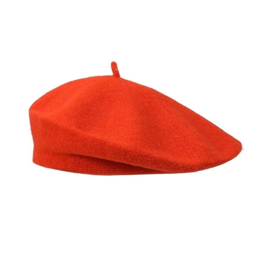 Soft Beret Hat Knitted Beanie Cap Streetwear Wool Painter Hat Daily Outfit