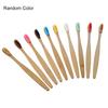 10Pcs Flat Bamboo Handle Home Adult Soft Bristles Teeth Gum Care Toothbrushes