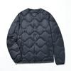 Autumn and winter new men's down jacket short round neck lightweight large size casual white duck down warm V-neck liner